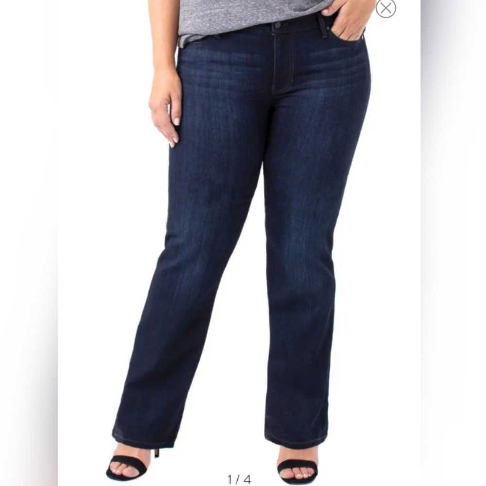 Liverpool Plus Lucy Bootcut Jeans In Dunmore Dark